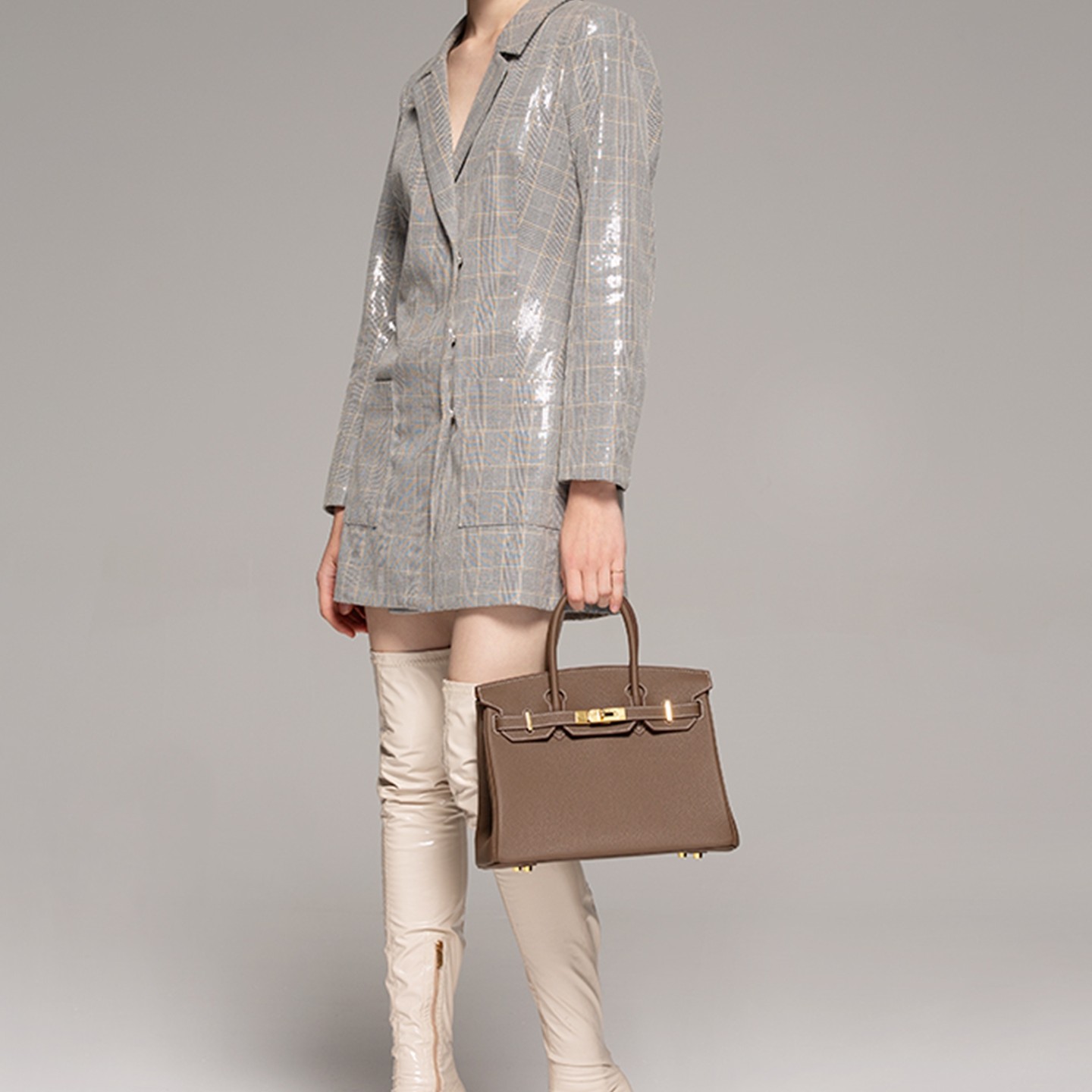 铂金包togo小牛皮手提包女包