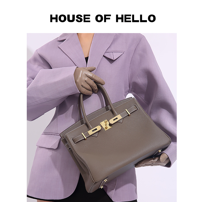 HOUSEOFHELLO小牛皮轻奢荔枝纹