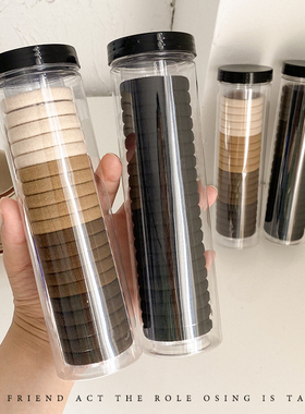 咖色无接缝发圈橡皮筋高弹力耐用扎头发发绳绑马尾头绳女简约气质