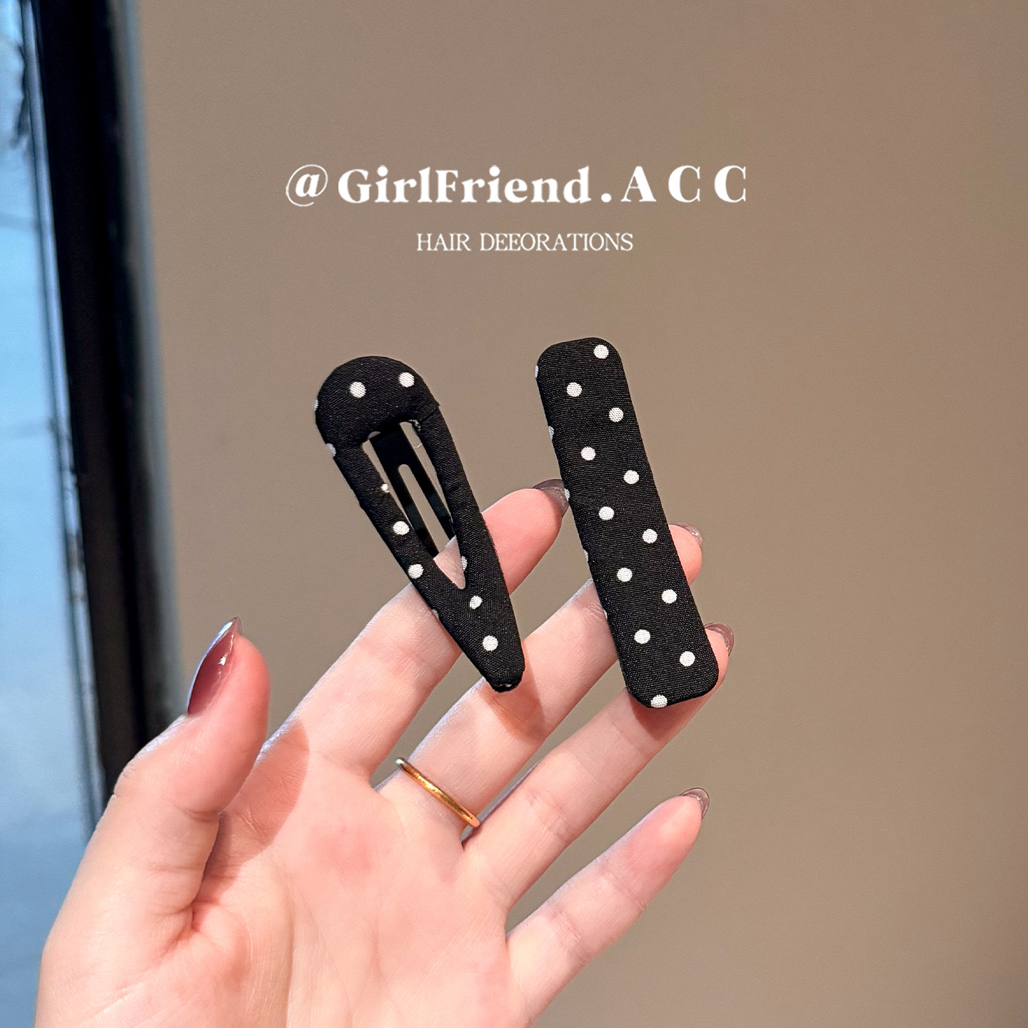 韩系波点发夹！girlfriend图片