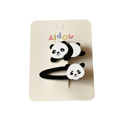 可爱熊猫发夹！girlfriend