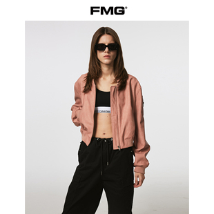 短款 飞行员皮衣夹克外套女装 Boxy Jaket FMG東越 ma1 bomber