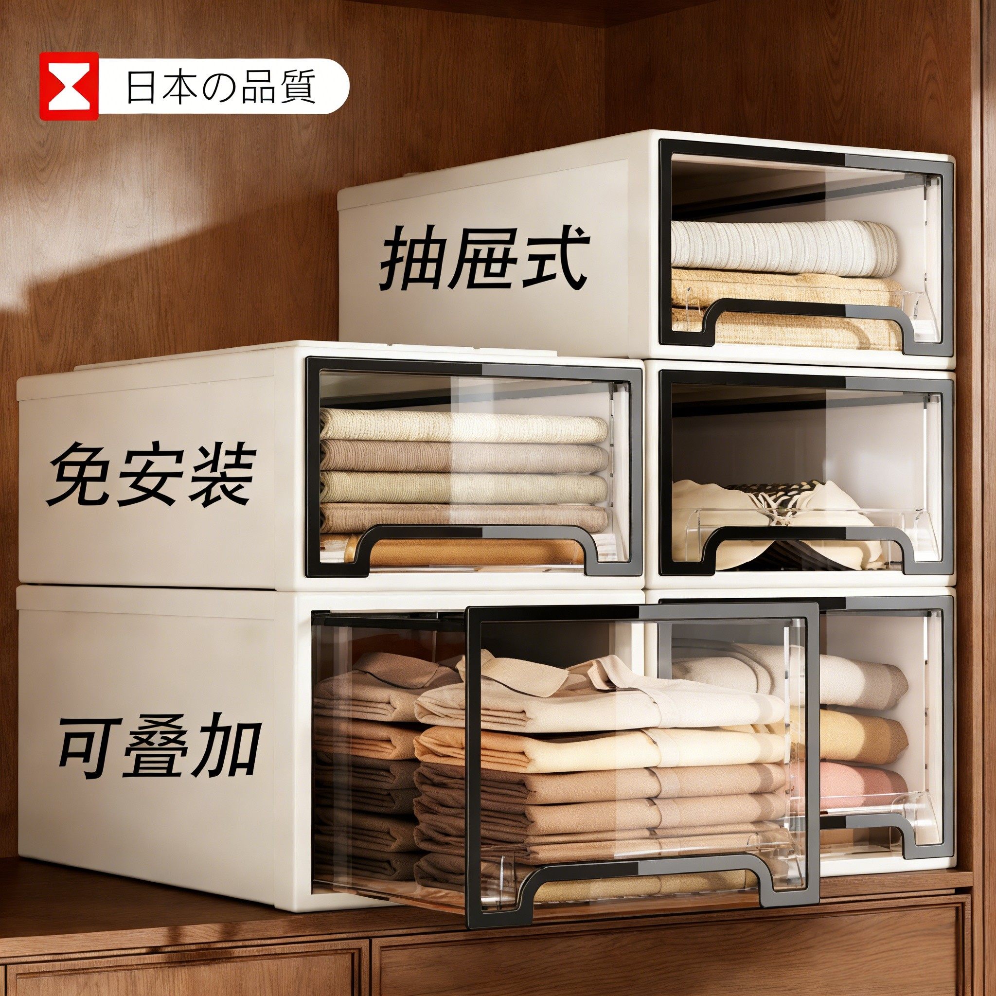 衣服收纳箱抽屉式透明储物盒玩具衣柜内衣物家用整理分格分层神器,收纳整理,收纳箱,淘宝优惠券,粉丝福利购,淘宝优惠卷