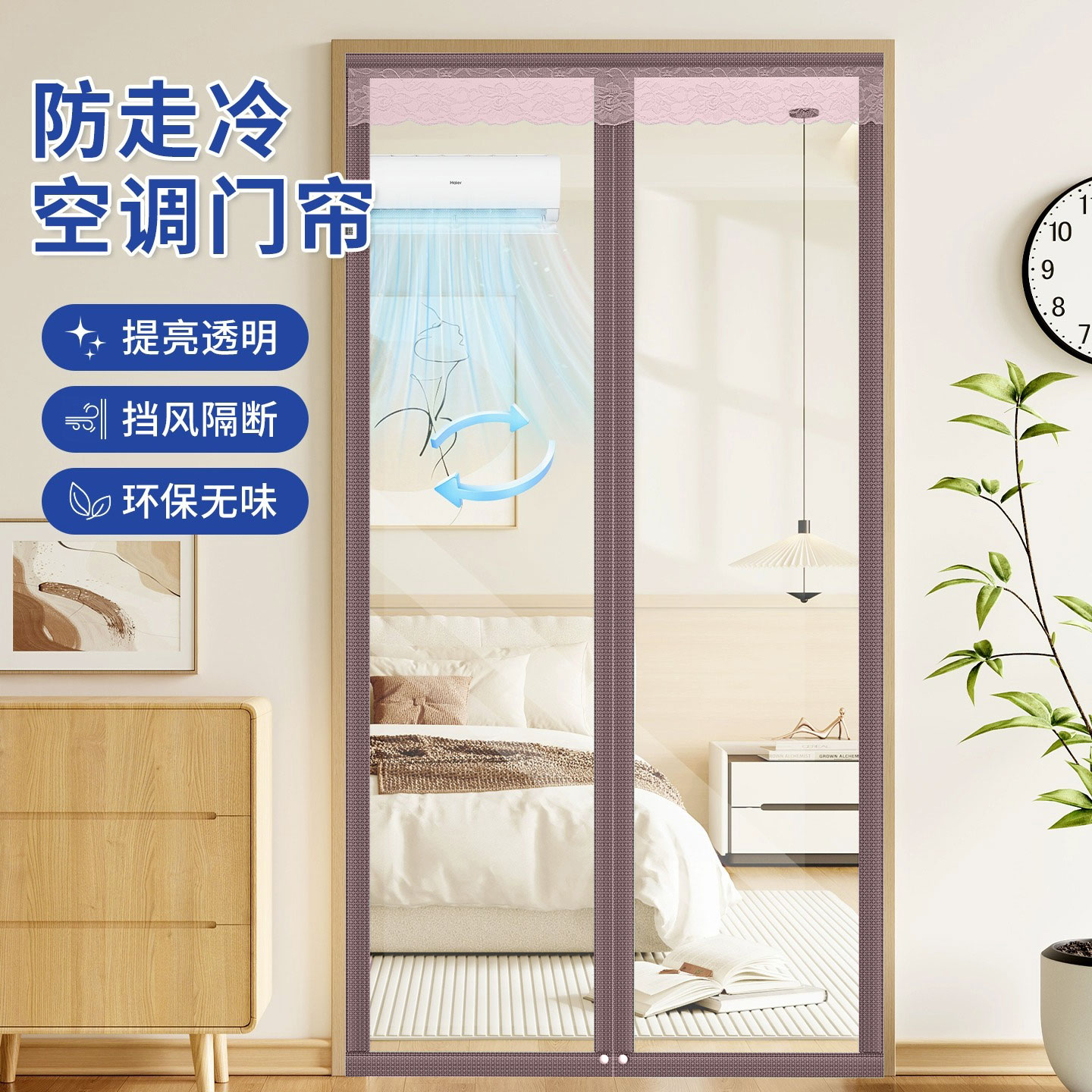 【2025新款】透明门帘防走冷气