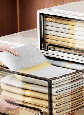 抽屉式收纳箱2026新款新型衣柜衣服裤子整理箱透明收纳盒储物神器