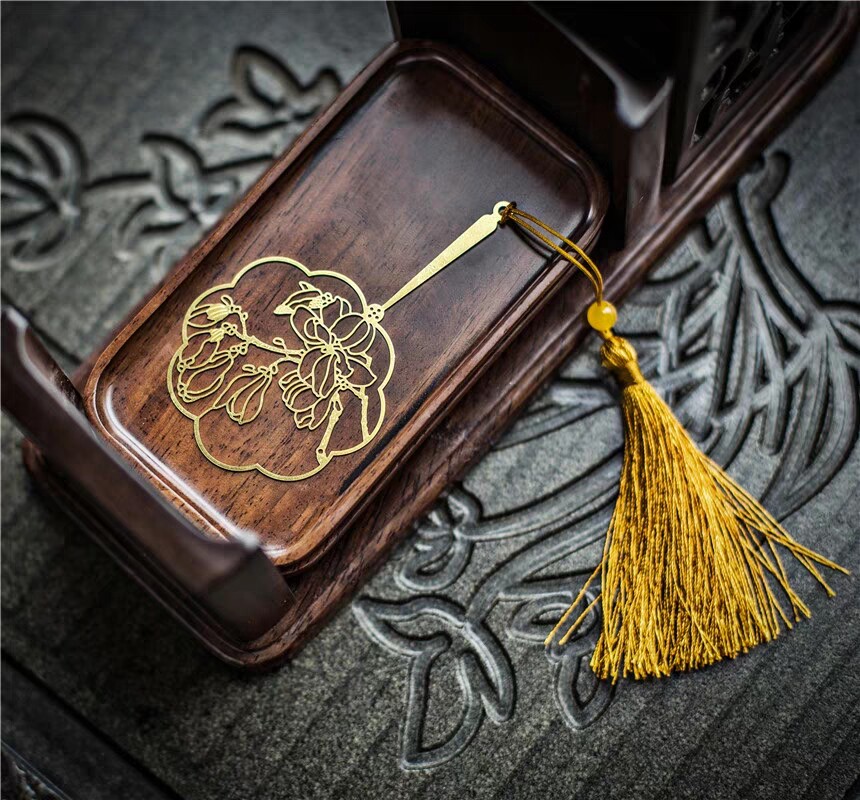 黄铜书签定制礼物精美流苏可爱