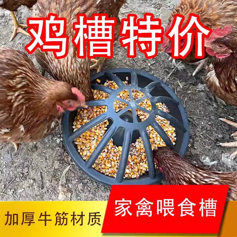 鸡鸭鹅专用牛筋食槽耐摔耐用喂料