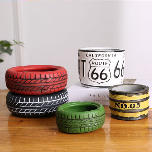 轮胎造型酒吧卫生间工业风烟灰缸