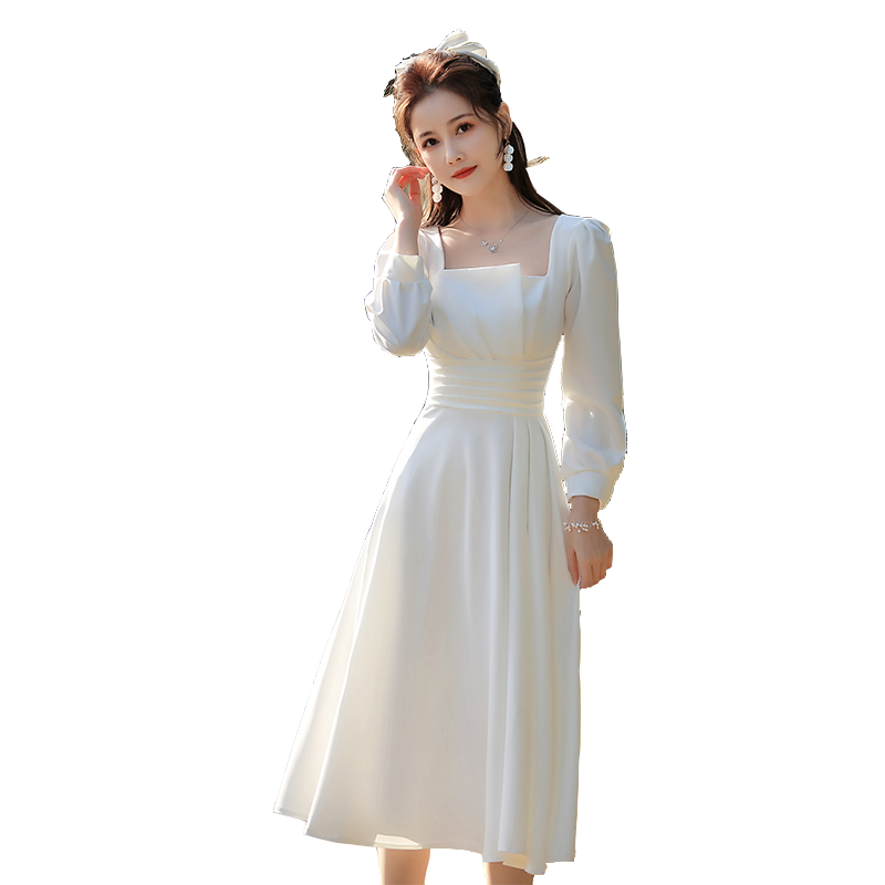全面清仓领证小白裙穿搭裙子登记情侣装轻婚纱订婚礼服法式连衣裙