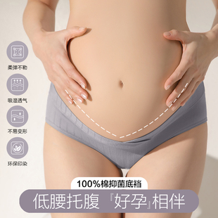 女 中晚期专用无痕孕早期怀孕期抑菌短裤 孕妇内裤 低腰纯棉秋冬款