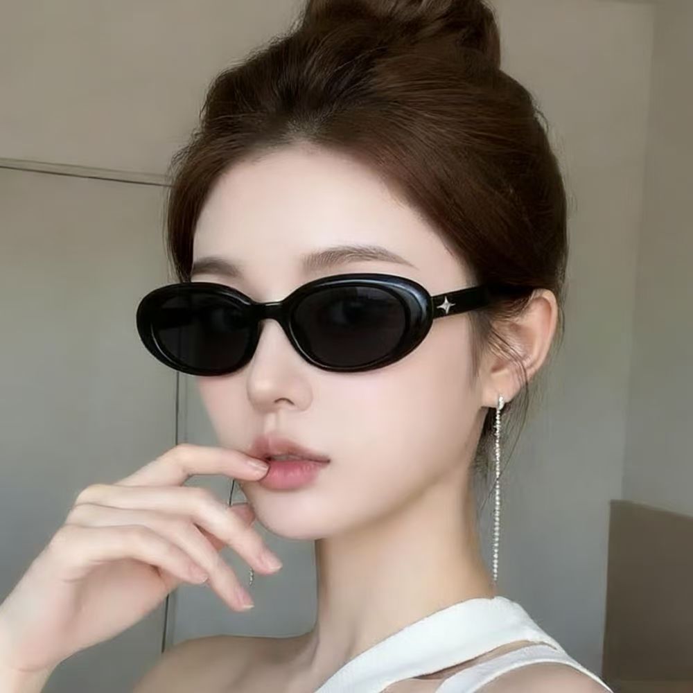 2026新款复古新款猫眼小脸墨镜女高级感ins黑色户外防晒太阳眼镜
