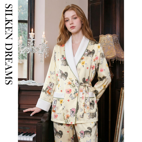 【朝花夕拾】2026秋冬新款海岛绒加厚睡衣女款家居服套装