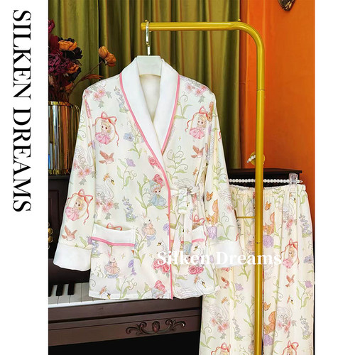 【花影轻喃 ｜春日絮语】冬季可爱潮流厚款睡衣家居服套装6件套