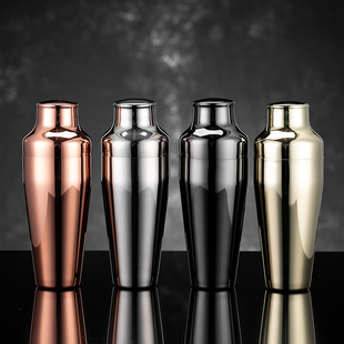 酒吧调酒师法式两段式摇酒壶奶茶店双节调酒器雪克壶调酒杯shaker