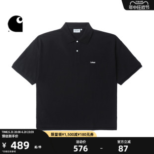 男装 Carhartt POLO衫 卡哈特 WIP短袖 春夏城市风LOGO字母刺绣宽版