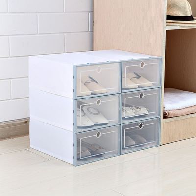 3PCS Transparent plastic shoe box dustproof Shoes cabinet