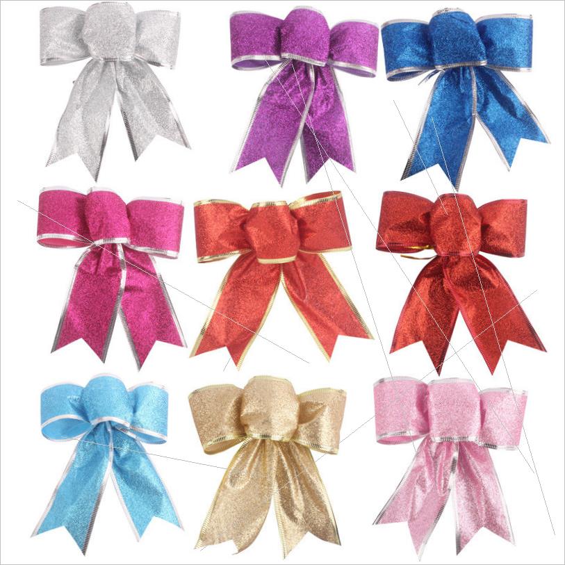 Christmas decorations bows Christmas tree rattan decorations