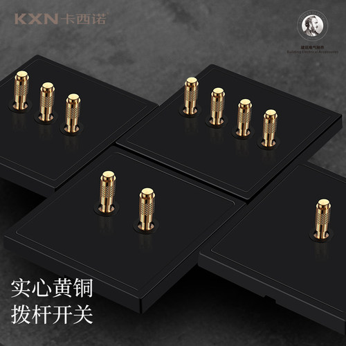 86型黄铜拨杆复古个性暗装