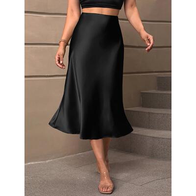 Mid length polyester skirt for skirts