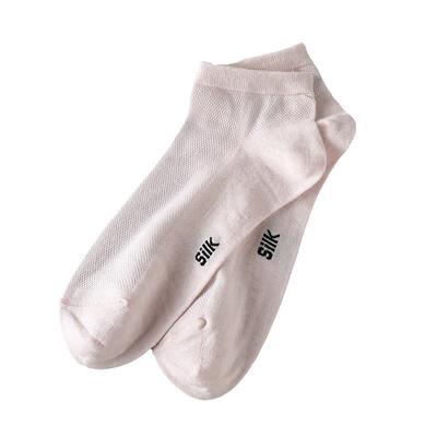 Thin women's mesh short socks are moisture wicking,