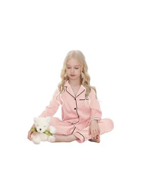 Children's pajama set imitating long sleeved pants, home