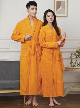 Extended and thickened towel material bathrobe cotton