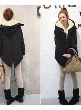 Thick swallowtail mid length cotton jacket