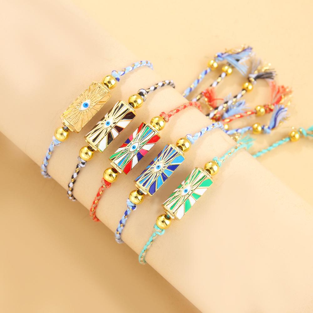Popular hexagonal prism eye style colorful cotton rope