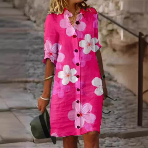 Clothing printed long dress with painted style