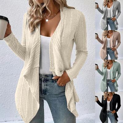 Knitted cardigan, cardigan, long sleeved sweater, women's