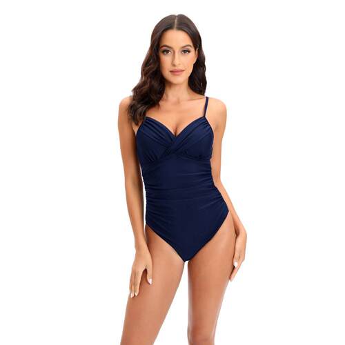 One piece swimsuit, cross belly covering, backless bikini