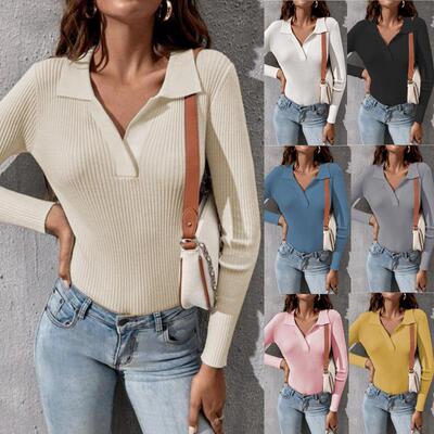 Women's single sweater pullover sweater knitted top