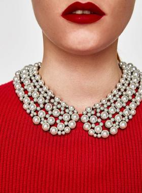 Pearl necklace alloy full pearl necklace