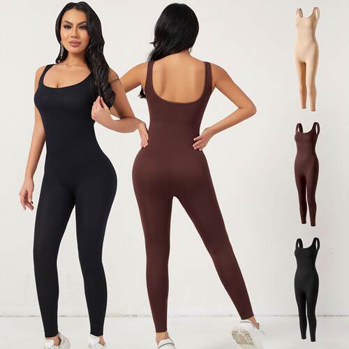 Yoga jumpsuit for women, waist cinching pants, shapewear,