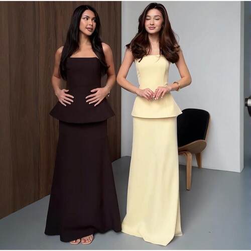 Women's strapless skirt set