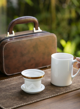 轻奢功夫旅行茶具式陶瓷茶杯套装户外商务伴手杯公司礼品