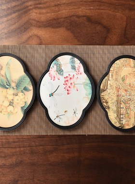 吸水干泡盘家用小型壶承茶壶茶具托盘干泡茶台茶海柿柿如意茶盘