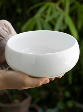大号950ml白瓷茶洗高档次德化功夫茶具中式简约家用办公室