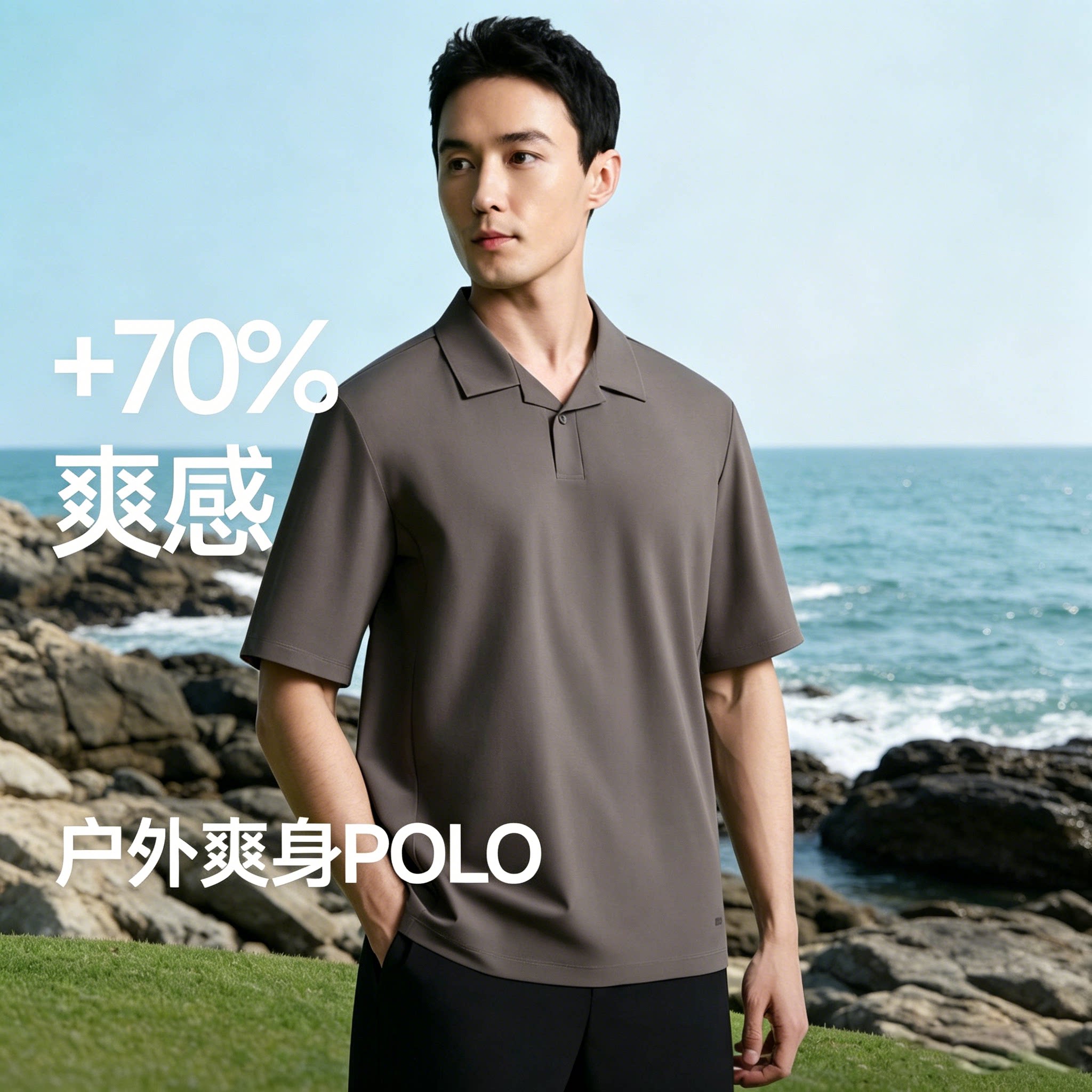 蕉下男士夏季凉感速干Polo衫
