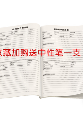 意向客户跟进记录本整体家居定制