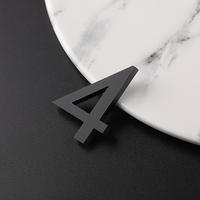 High-end 3D stereoscopic acrylic digital house number, crystal letters, English letters, creative hotel, guesthouse, apartment, room number, simple dormitory, rental room, self-adhesive door sticker signboard customization thumbnail 5