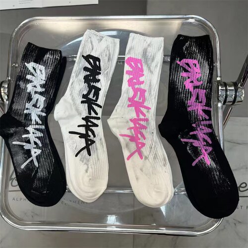 黑粉刷漆欧货袜子潮袜