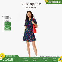 【春夏新品】kate spade ks 短袖草莓印花连衣裙日常通勤休闲风女