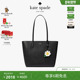 6期免息 新年礼物 kate spade DANA花朵饰十字纹托特包