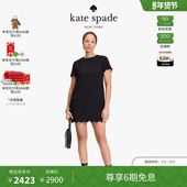 6期免息 新年礼物 kate spade 波浪边直筒经典 小黑裙
