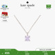 Luxuries方形吊坠项链轻奢感 Little kate spadeks