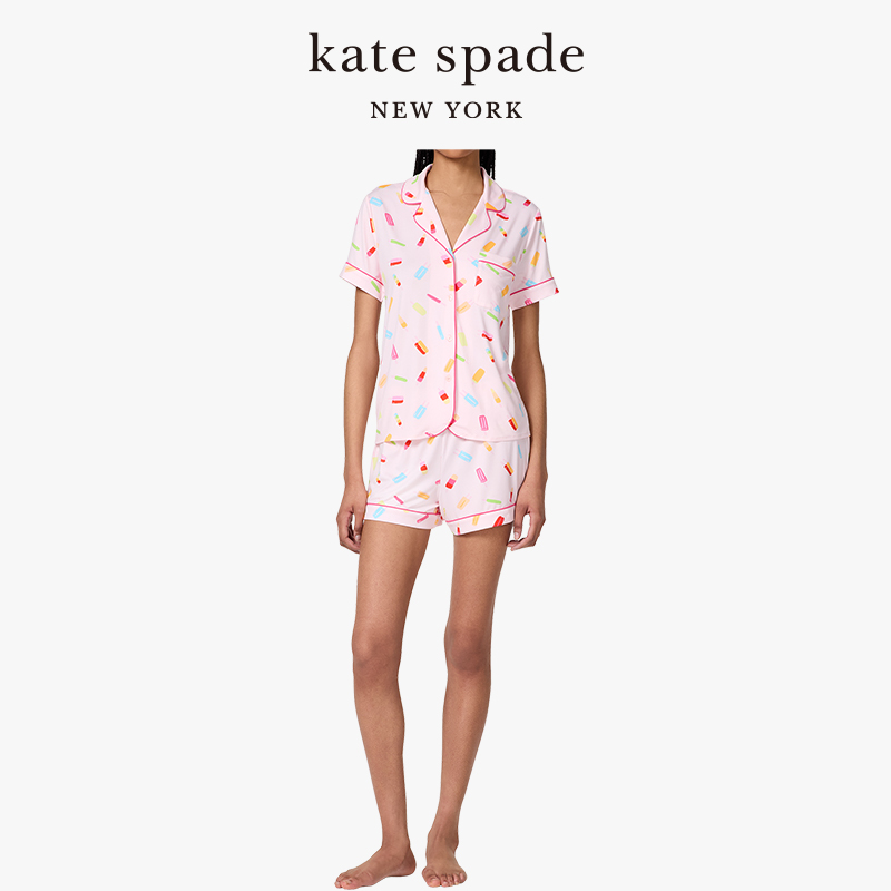 kate spade ks Komar 雪糕印花睡衣套装休闲短款装