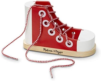 Melissa & Doug Deluxe Wood Lacing Sneaker - Learn to Tie a S 农机/农具/农膜 其它农用工具 原图主图