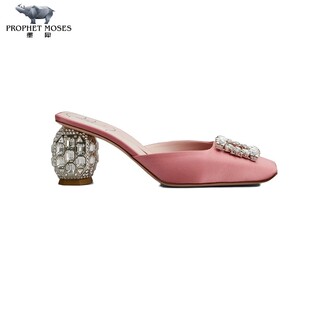 罗杰·维维亚2023新款 方头闪钻饰扣单鞋 女鞋 Roger Vivier