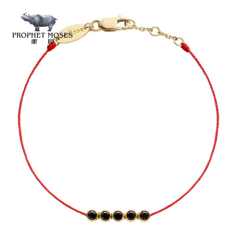 Redline/红绳女士饰品 River 5 So Kcolor 精美黄金0,058克拉手链